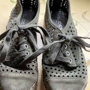 Suede espadrille shoe